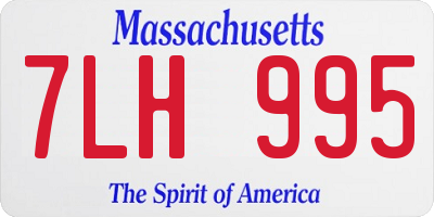 MA license plate 7LH995