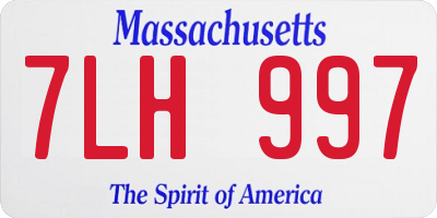 MA license plate 7LH997