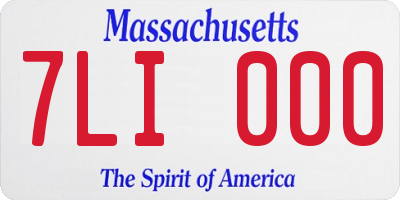 MA license plate 7LI000