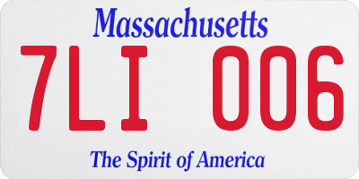 MA license plate 7LI006