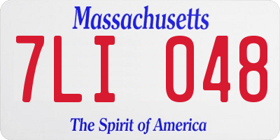 MA license plate 7LI048