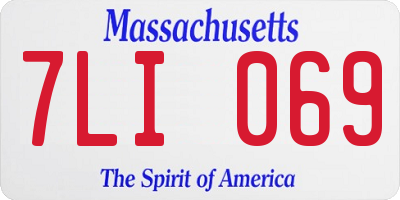 MA license plate 7LI069