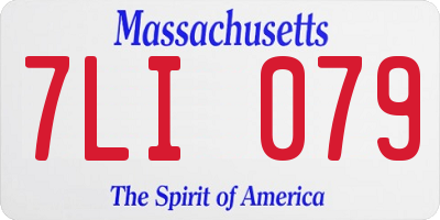 MA license plate 7LI079