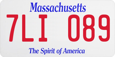 MA license plate 7LI089