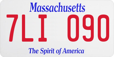MA license plate 7LI090