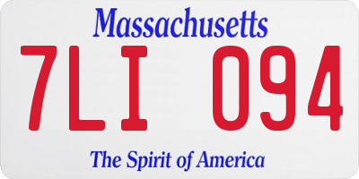 MA license plate 7LI094