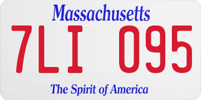MA license plate 7LI095