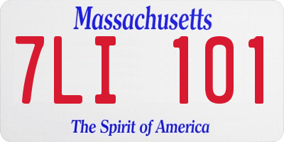 MA license plate 7LI101