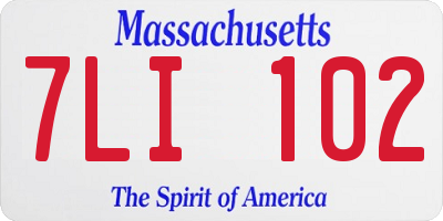 MA license plate 7LI102