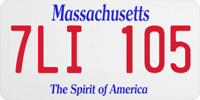 MA license plate 7LI105