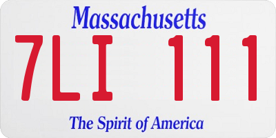 MA license plate 7LI111