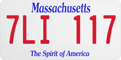 MA license plate 7LI117