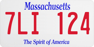 MA license plate 7LI124