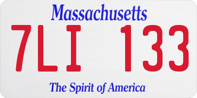 MA license plate 7LI133