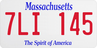 MA license plate 7LI145