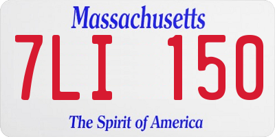 MA license plate 7LI150
