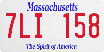 MA license plate 7LI158