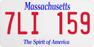 MA license plate 7LI159