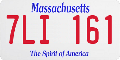 MA license plate 7LI161