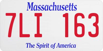 MA license plate 7LI163