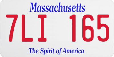 MA license plate 7LI165