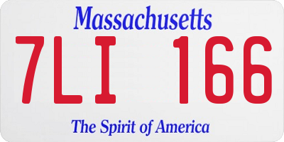 MA license plate 7LI166