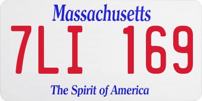 MA license plate 7LI169