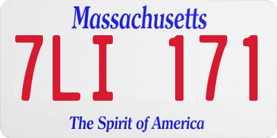 MA license plate 7LI171