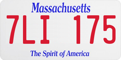 MA license plate 7LI175