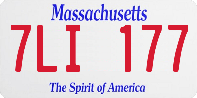 MA license plate 7LI177