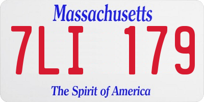 MA license plate 7LI179