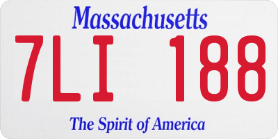 MA license plate 7LI188