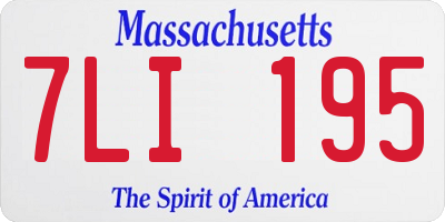 MA license plate 7LI195