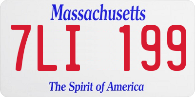 MA license plate 7LI199