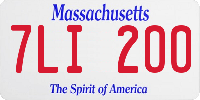 MA license plate 7LI200