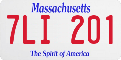 MA license plate 7LI201