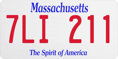MA license plate 7LI211