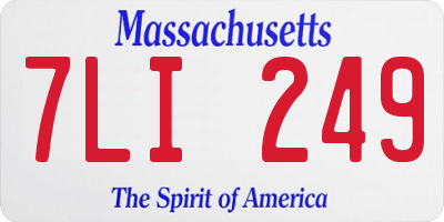 MA license plate 7LI249