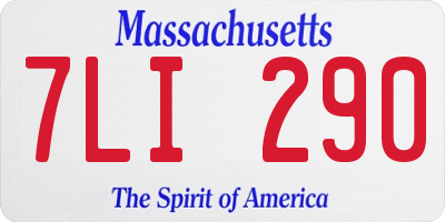 MA license plate 7LI290