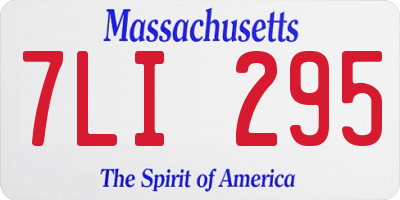 MA license plate 7LI295