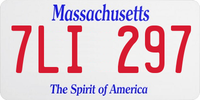 MA license plate 7LI297
