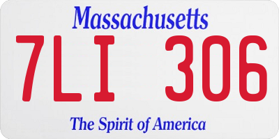 MA license plate 7LI306