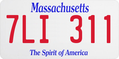 MA license plate 7LI311