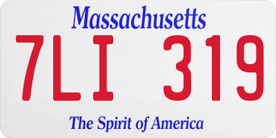 MA license plate 7LI319