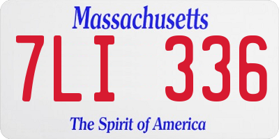 MA license plate 7LI336