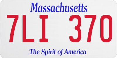 MA license plate 7LI370