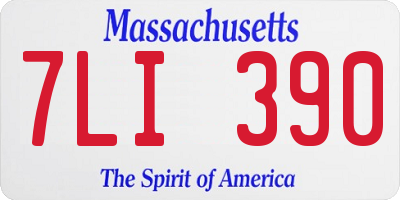 MA license plate 7LI390