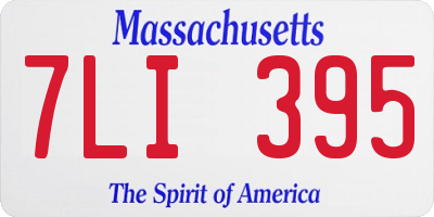 MA license plate 7LI395