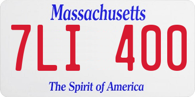 MA license plate 7LI400