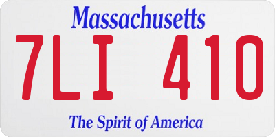 MA license plate 7LI410